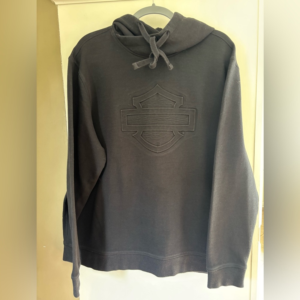 Men’s Harley-Davidson Embossed Logo Slim fit Pullover Hoodie sz 2XL - Picture 2 of 7